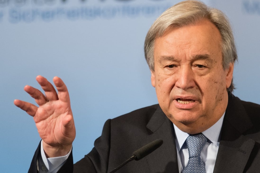 China’s permanent mission to the UN sent a diplomatic note to its secretary general Antonio Guterres saying Malaysia’s claim “seriously infringed” on its sovereignty. Photo: DPA