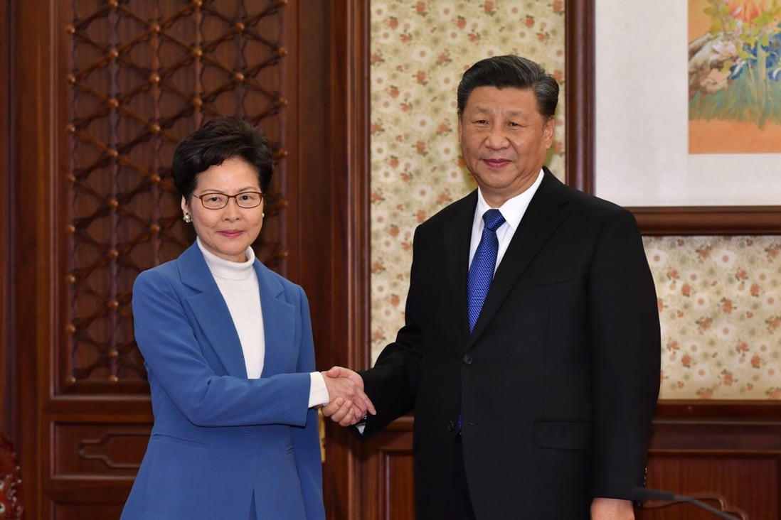 Carrie Lam met President Xi Jinping for the second time in two months. Photo: Pool