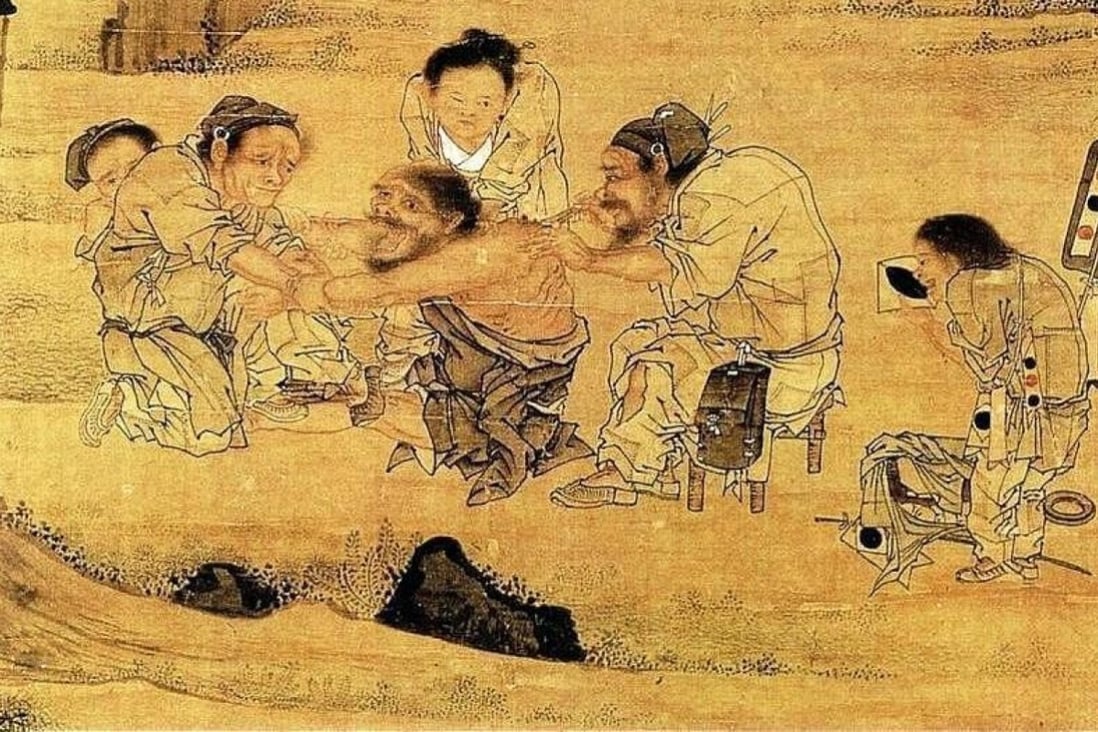 A country doctor at work in ancient China.