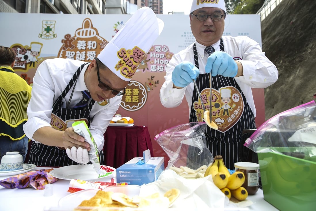Hong Kong Sanatorium & Hospital’s staff show off their culinary skills at the hospital premises in Happy Valley. Photo: Winson Wong