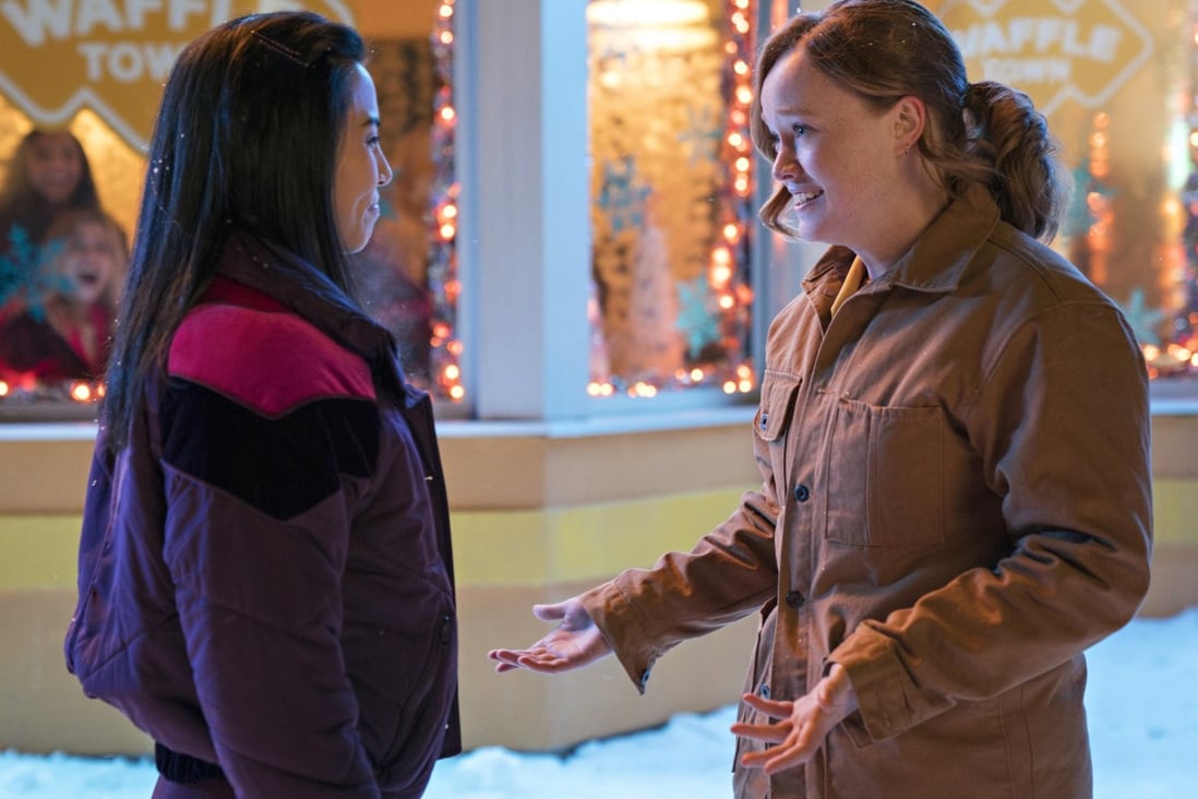 Anna Akana (left) and Liv Hewson star in Netflix’s Christmas movie Let It Snow, one of the few holiday-season movies with an Asian-American in a lead role. Photo: AP