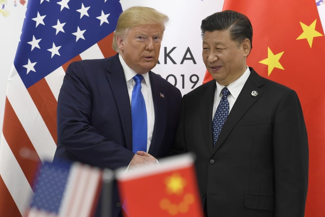 US President Donald Trump and Chinese President Xi Jinping at a meeting on the sidelines of the G20 summit in Osaka in June. Photo: AP