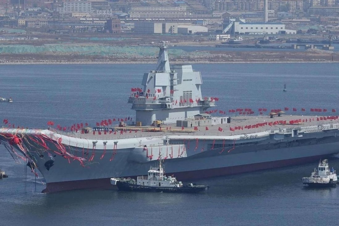 The Shandong, China’s second aircraft carrier, is based in the country’s far south. Photo: ifeng