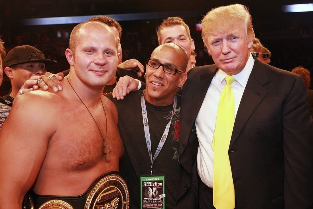 Fedor Emelianenko, Tom Atencio and Donald Trump in 2008. Photo: WireImage