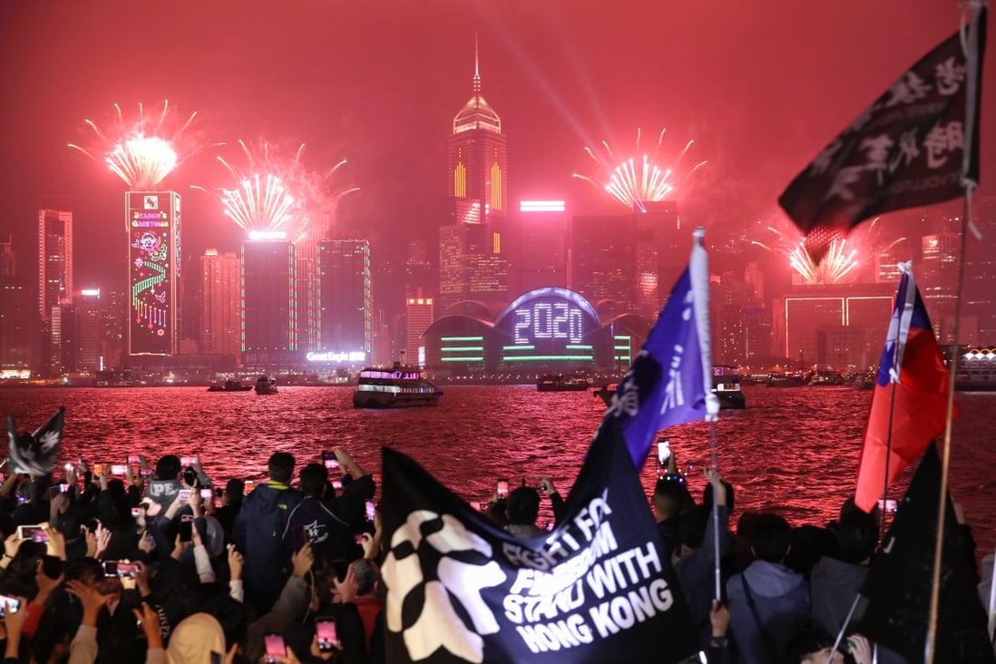 Hong Kong rings in the new year with protests still in the picture. Photo: Winson Wong