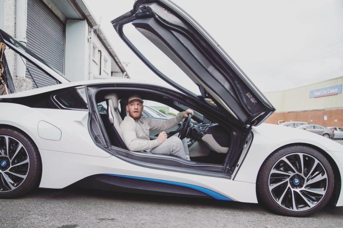 Conor McGregor’s 2019 BMW i8 has a suggested retail price starting at US$142,000. Photo: Instagram/thenotoriousmma