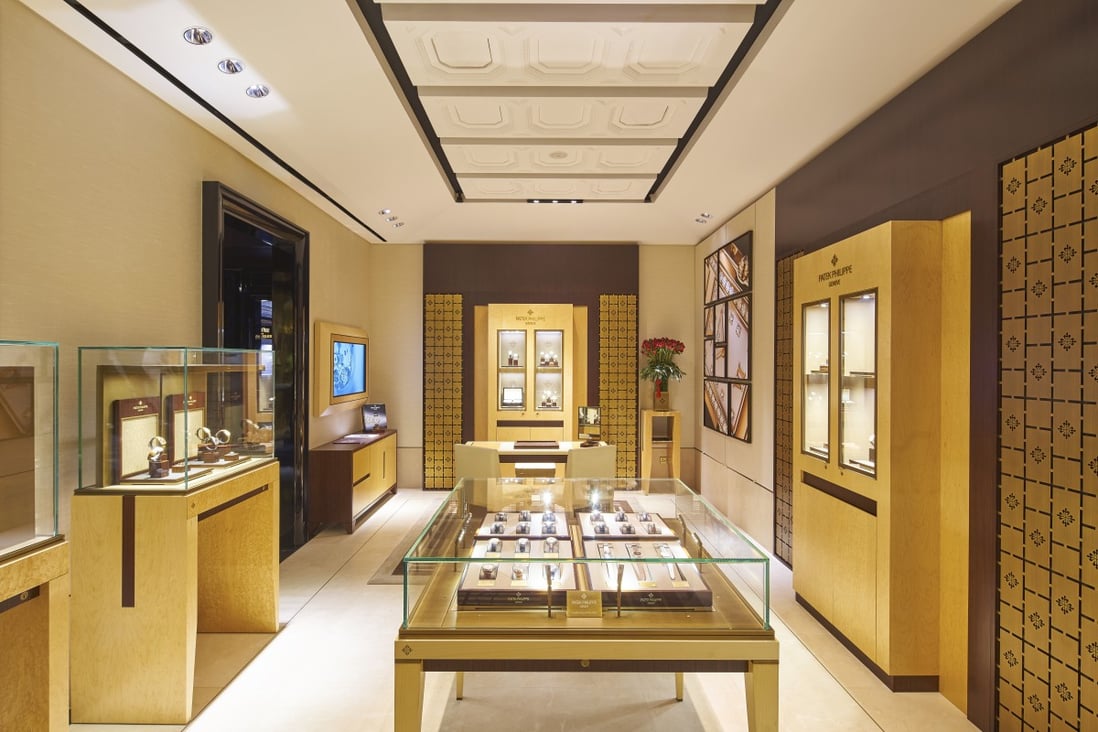 Patek Philippe watches on display at Malmaison by The Hour Glass, in Orchard Road, Singapore. The store was designed as a reaction to the cookie-cutter luxury retail spaces that sprouted around the world early this decade, says The Hour Glass’ Michael Tay.