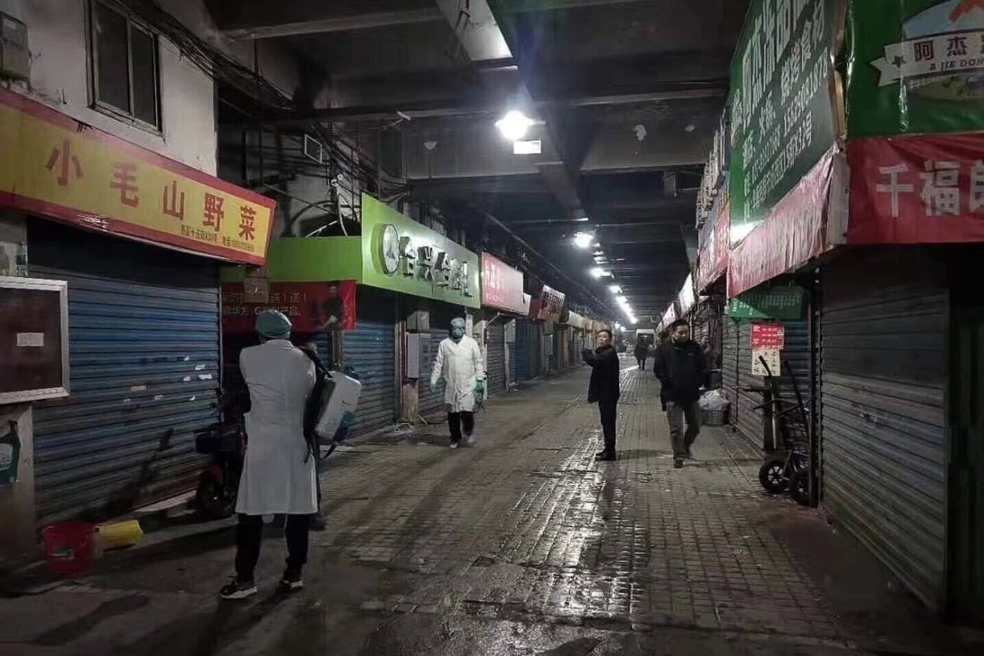 The Wuhan seafood market, which is at the centre of the pneumonia outbreak, has been closed since Wednesday. Photo: Handout