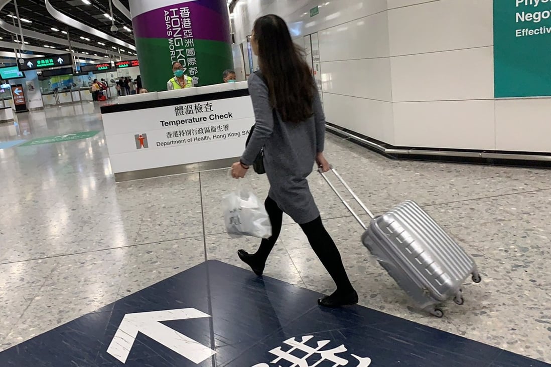 A passenger walks through West Kowloon high-speed railway station as the Post observed what appeared to be lax checks for travellers who could have boarded in Wuhan. Photo: May Tse