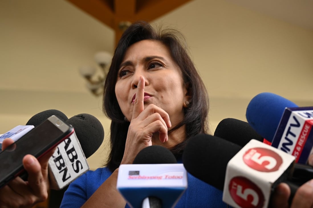 Philippine Vice-President Leni Robredo has branded Duterte’s war on drugs a costly failure. Photo: AFP