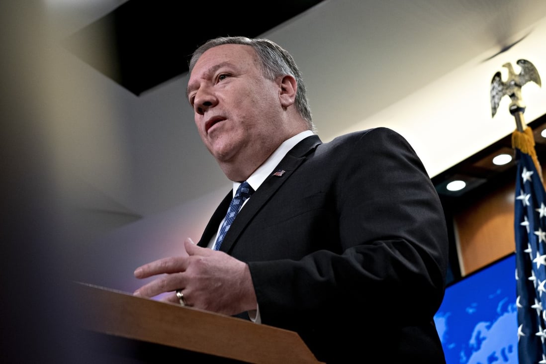 US Secretary of State Mike Pompeo urged the international community to condemn China over its treatment of Uygur Muslims. Photo: Bloomberg
