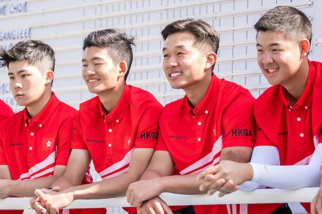 Alexander Yang (right) poses with fellow Hong Kong team members ahead of the Hong Kong Open. Photo: Ike Images