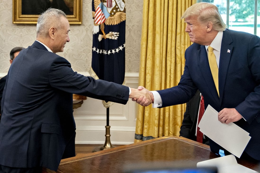 China’s Vice-Premier Liu He is expected to sign the phase one trade deal with the US President Donald Trump in Washington next week. Photo: Bloomberg