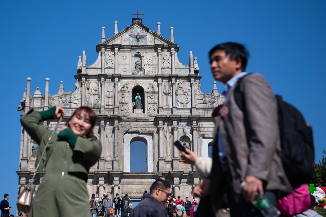 The famous Ruins of St. Paul’s complex in Macau, a major tourist attraction. Photo: Xinhua