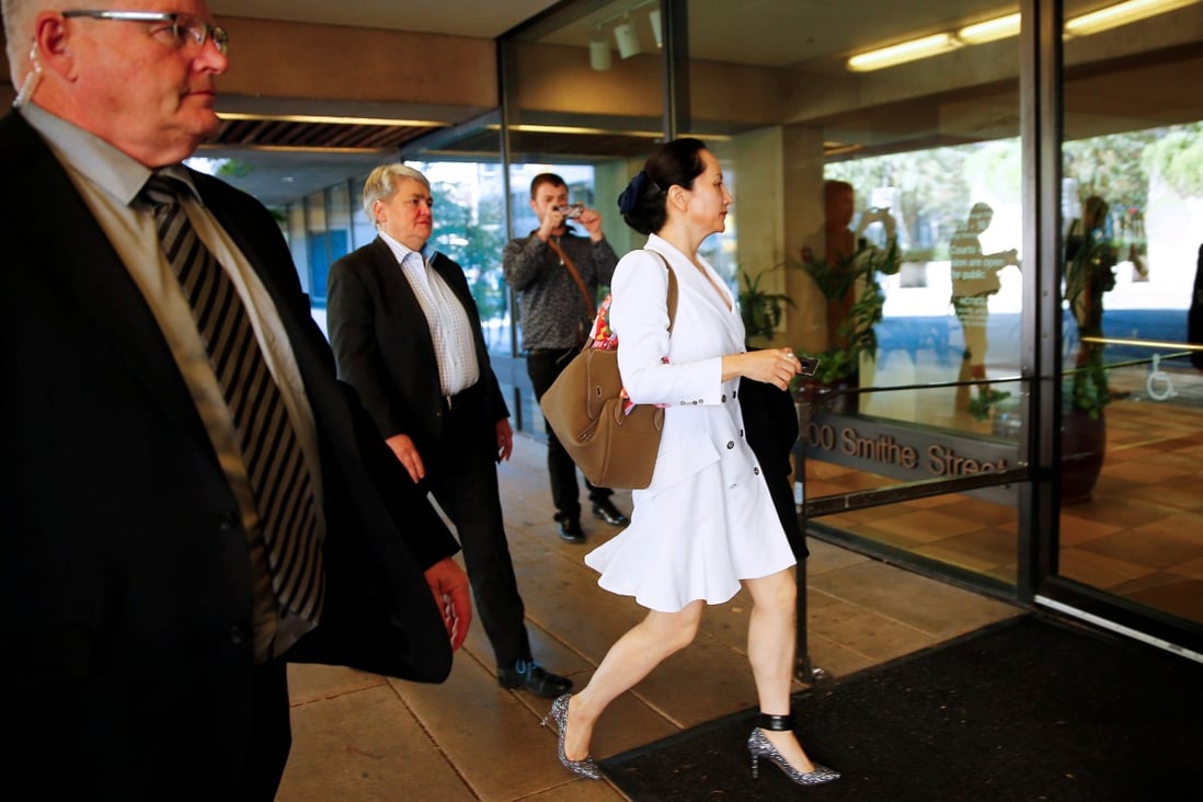 Huawei chief financial officer Meng Wanzhou arrives at court in Vancouver last September. Photo: Reuters
