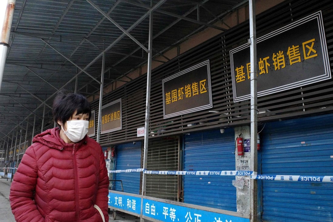 The Huanan Wholesale Seafood Market has been closed since January 1. Photo: AFP