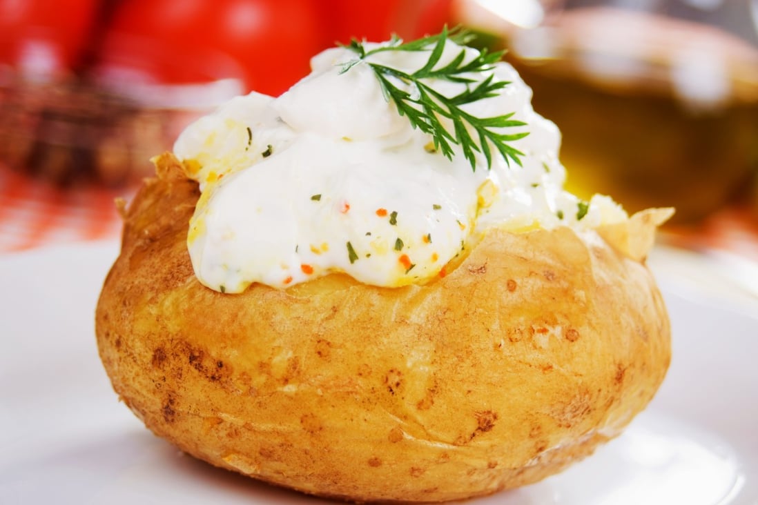 baked potato and sour creamrusset