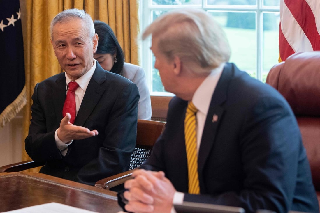 China's Vice Premier Liu He is set to sign the phase one trade deal with US President Donald Trump on Wednesday in Washington. Photo: AFP