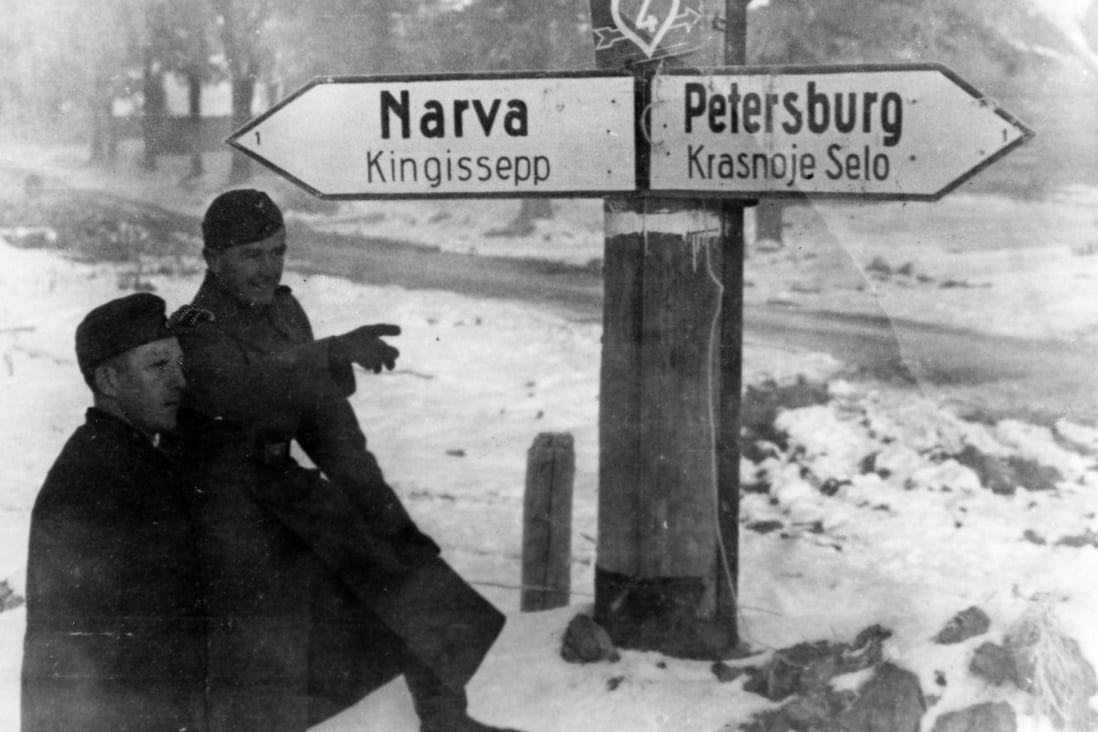 A road sign in Estonia, in November 1941. Photo: Getty Images