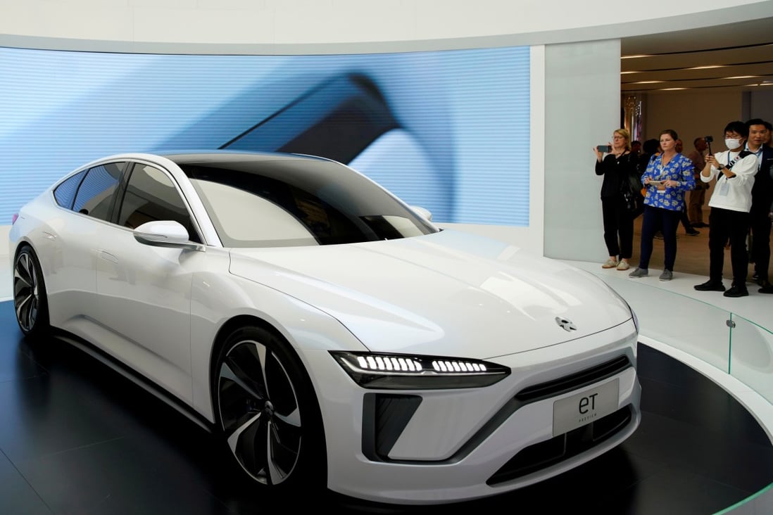 Chinese electric carmaker NIO unveiled its ET7 model during media day at the Auto Shanghai 2019 trade show on April 16. Photo: Reuters