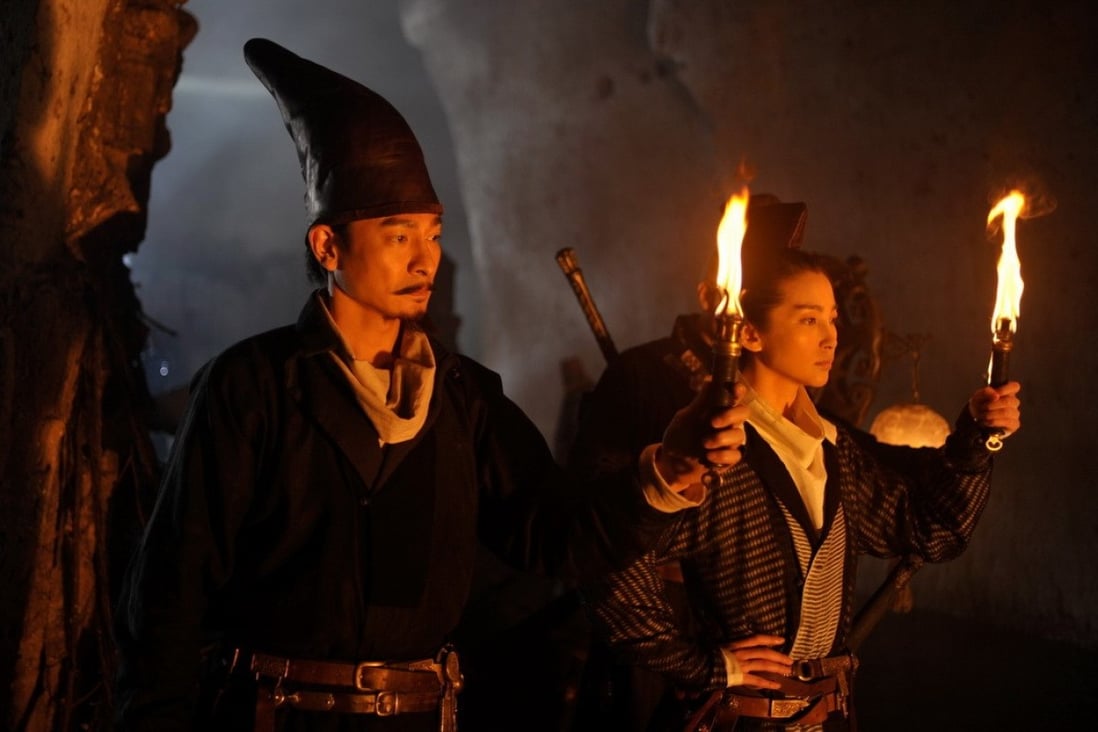 Andy Lau and Li Bingbing in Detective Dee and the Mystery of the Phantom Flame (2010).