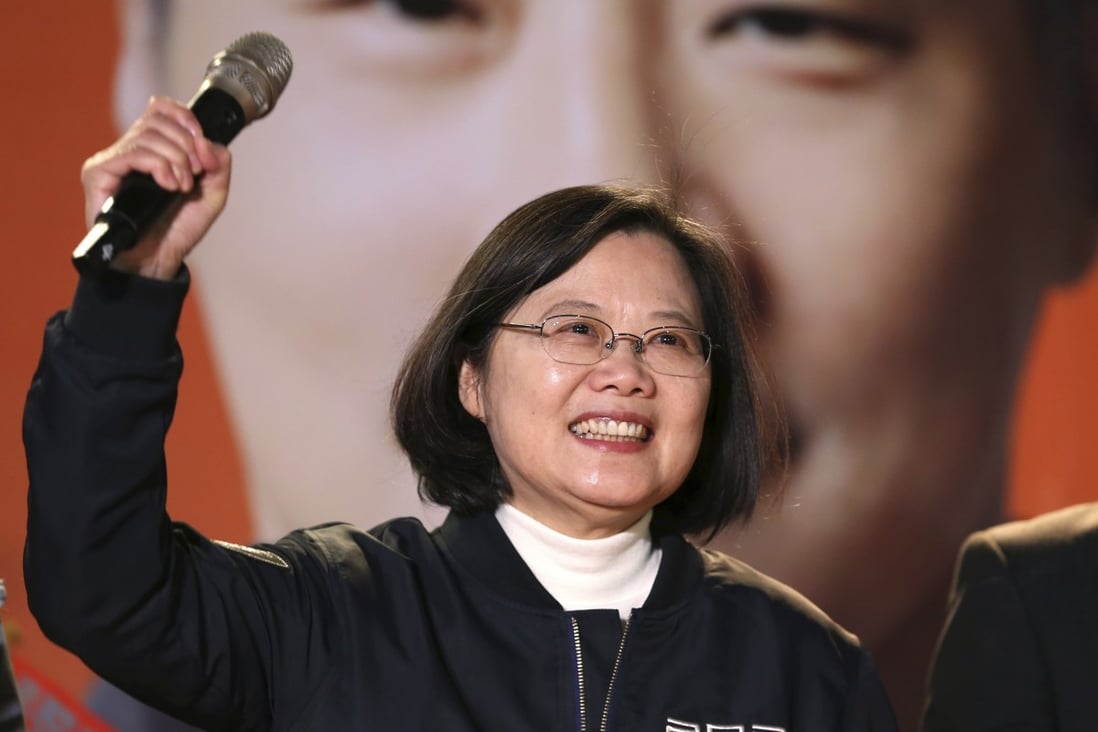 Taiwan's President Tsai Ing-wen attends a Democratic Progressive Party (DPP) campaign rally in Taipei ahead of the 2020 presidential election. Photo: AP