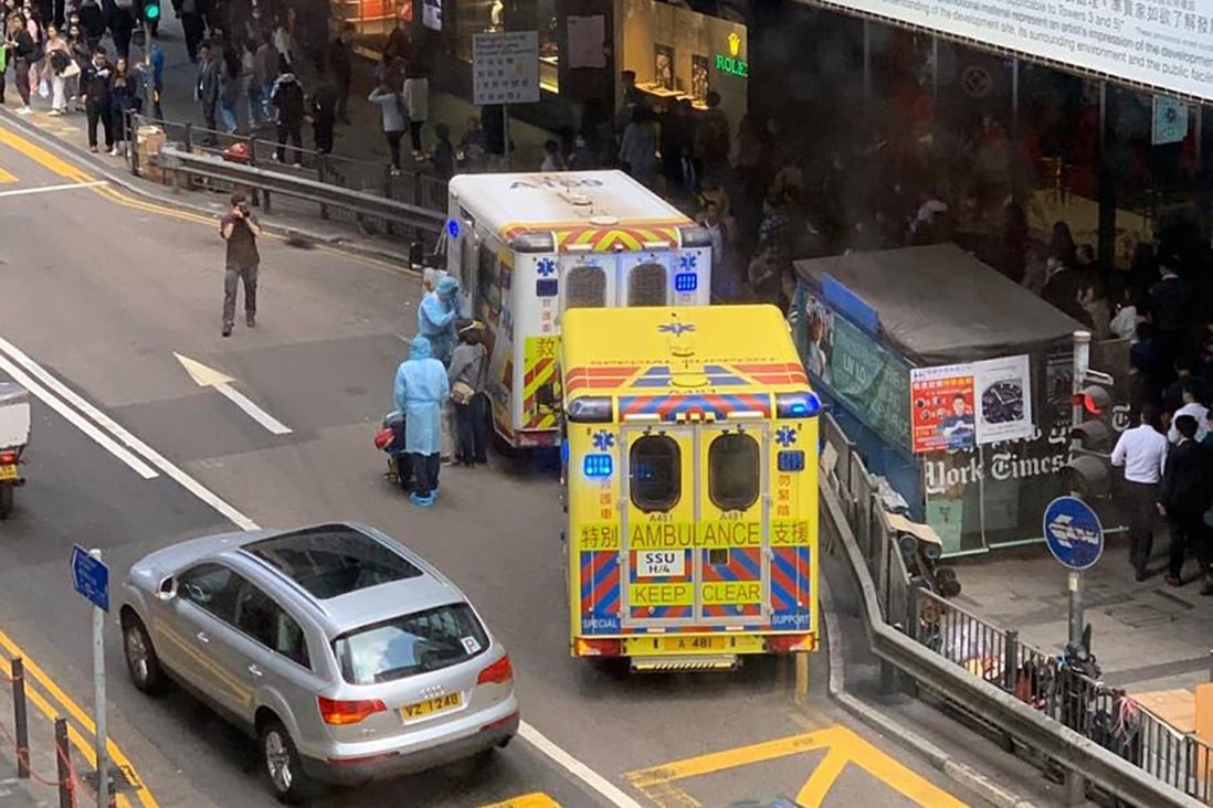 Pictures of medical staff wearing full protective gear walking along Queen’s Road in Central went viral on Thursday. Photo: Handout