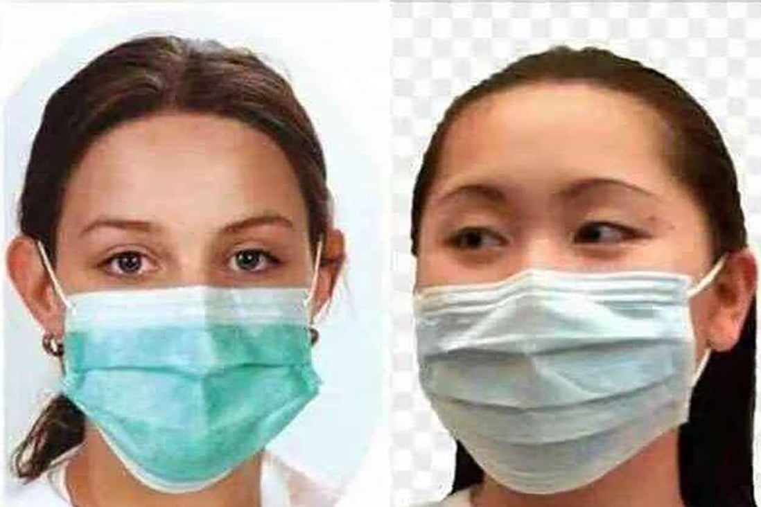 Two different ways to wear a surgical mask, but which is correct? Photo: Facebook
