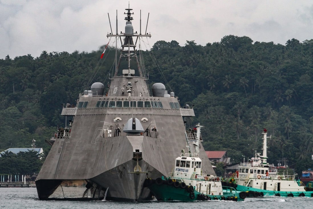 The US Navy says the USS Montgomery was asserting “navigational rights” in the Spratlys. Photo: AFP