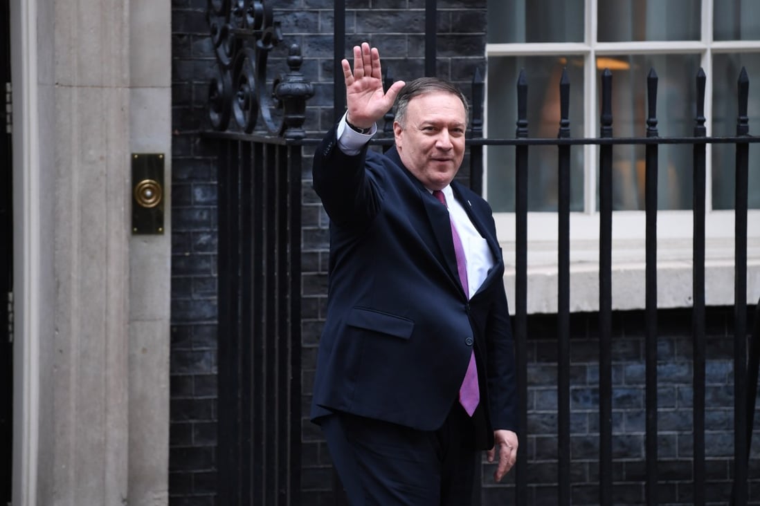 US Secretary of State Mike Pompeo departs 10 Downing Street after a meeting with Britain's Prime Minister Boris Johnson on 30 January 2020. Photo: EPA-EFE