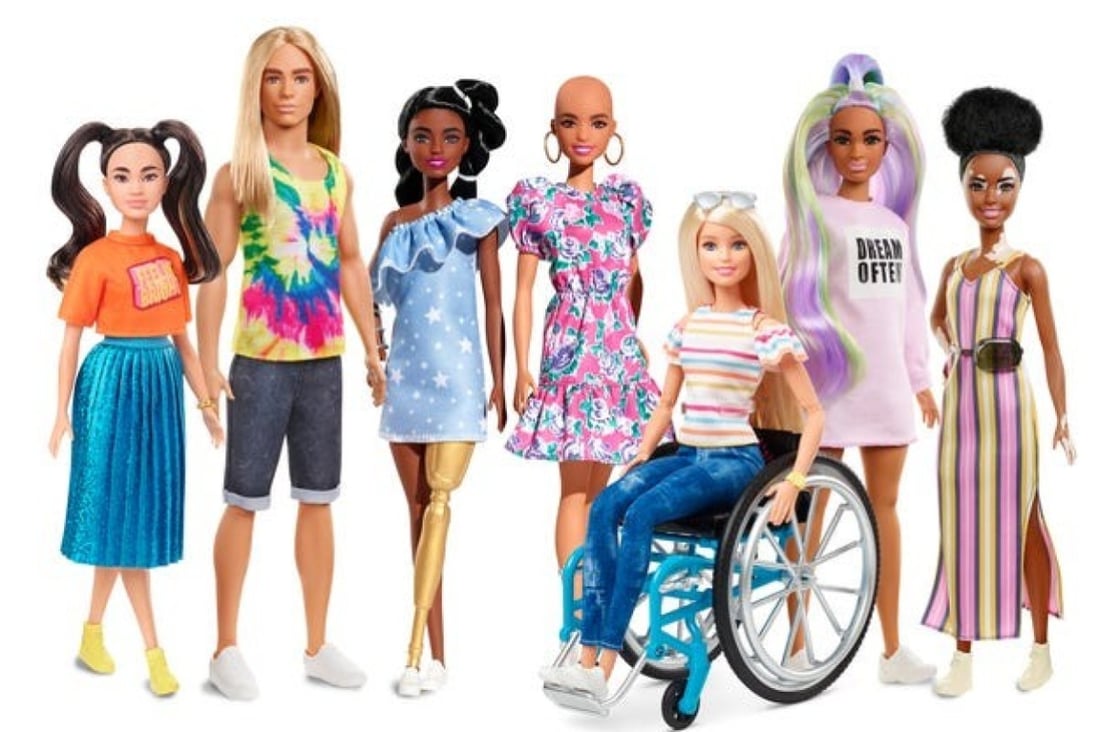 The 2020 additions to Mattel’s Barbie Fashionistas line include a doll with vitiligo and a Barbie with a prosthetic leg.
