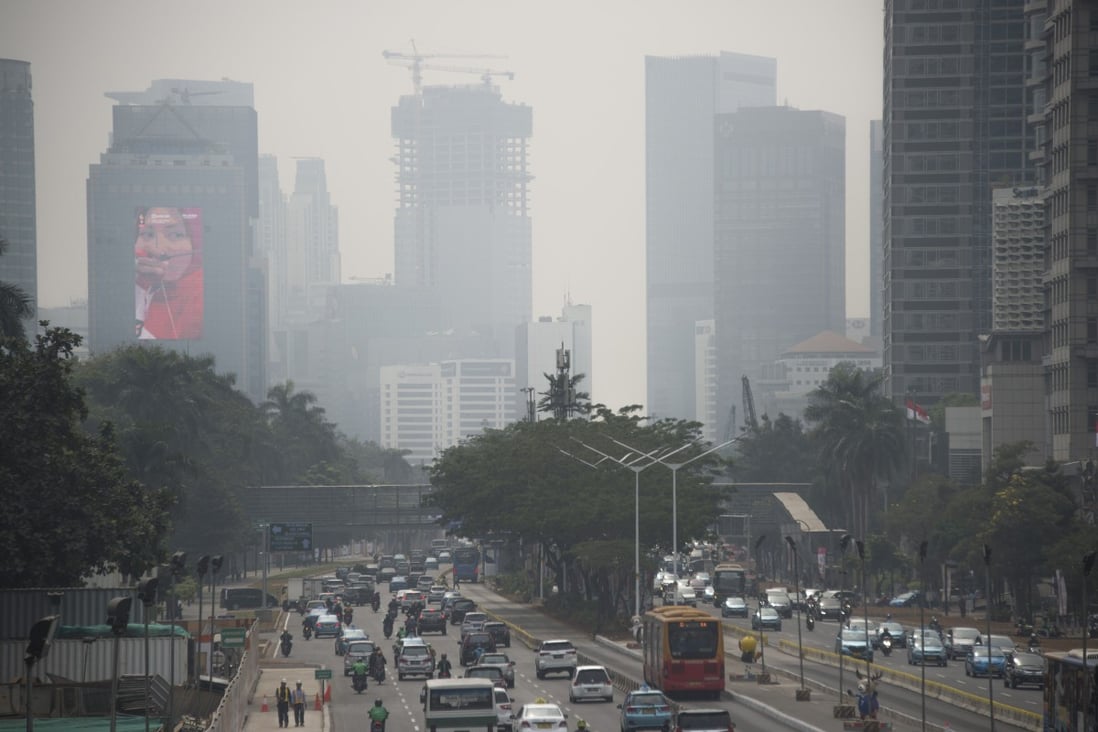 Pollution in Jakarta, the capital of Indonesia, Southeast Asia’s most populous nation. Photo: AFP