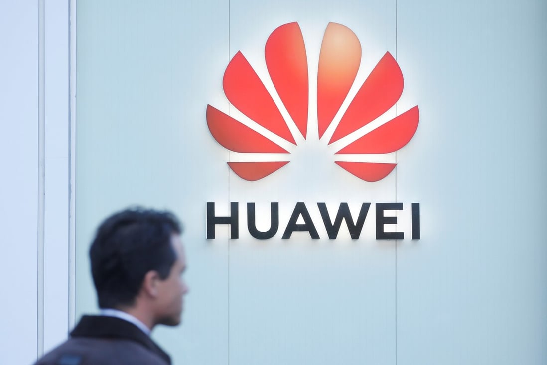 The logo of Huawei is seen in Davos, Switzerland January 22, 2020. Photo: Reuters
