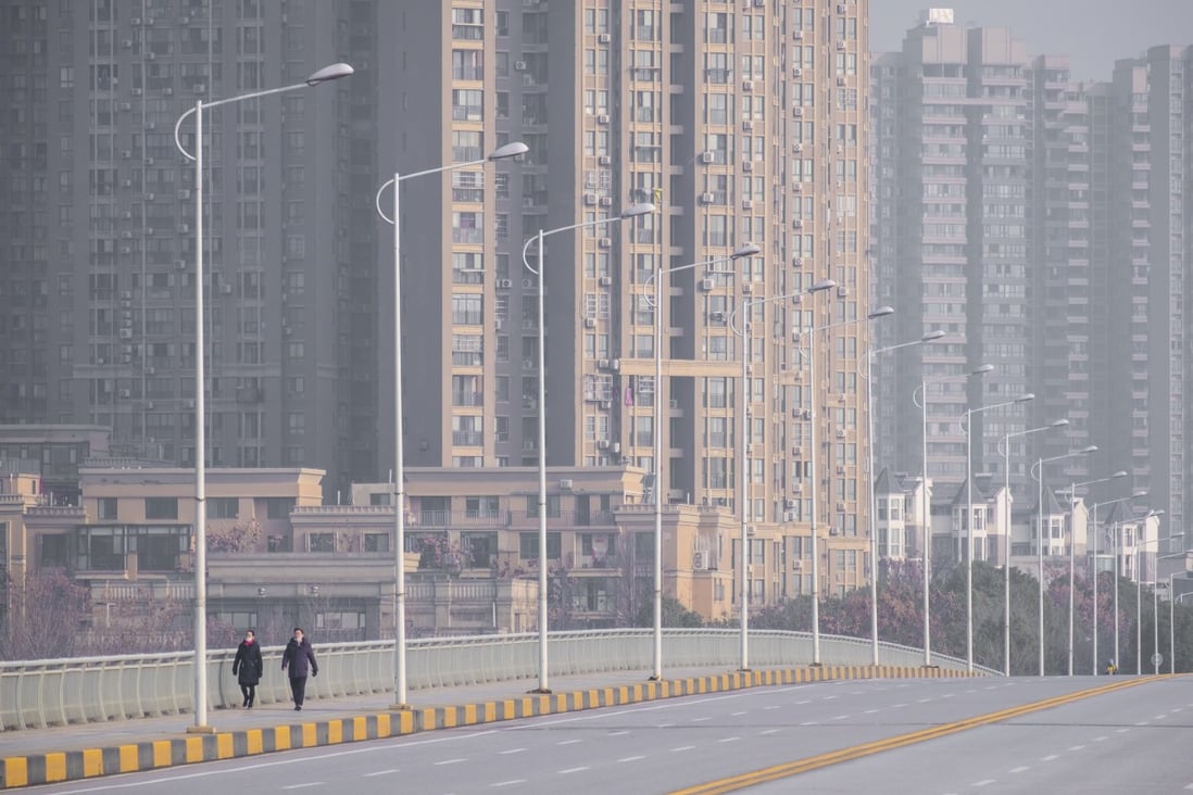 The streets are deserted in Wuhan, which has been under lockdown since January 23. Photo: AP