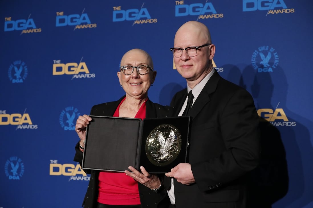 Julia Reichert and Steven Bognar, directors of American Factory won the award for outstanding directorial achievement in the documentary category at the Annual DGA Awards in Los Angeles. Photo: Reuters/Mario Anzuoni