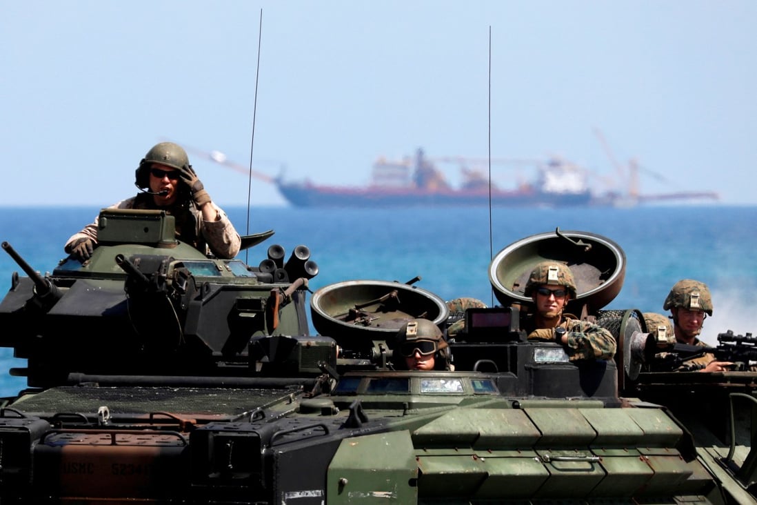 US Marines seen during amphibious landing exercises at a military camp in Zambales province on April 11, 2019. File photo: Reuters