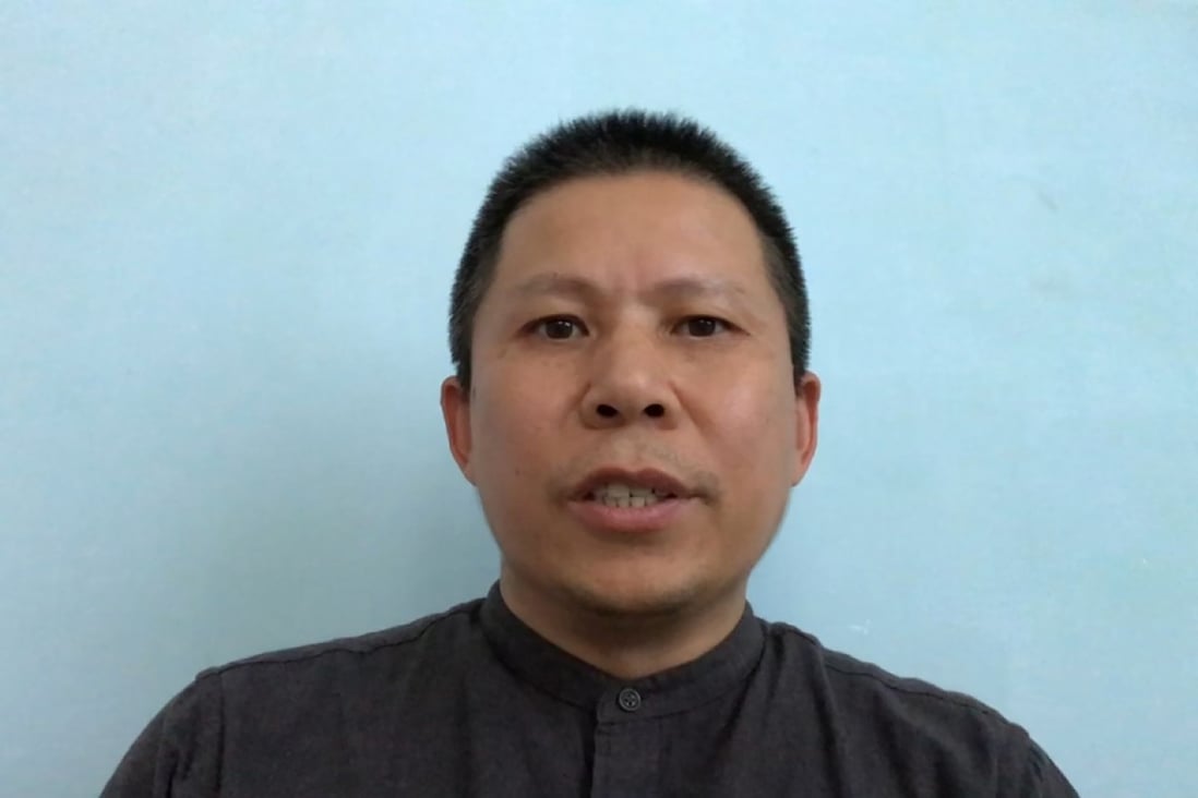 Activist Xu Zhiyong was detained in Guangzhou on the weekend after two months in hiding. Photo: YouTube