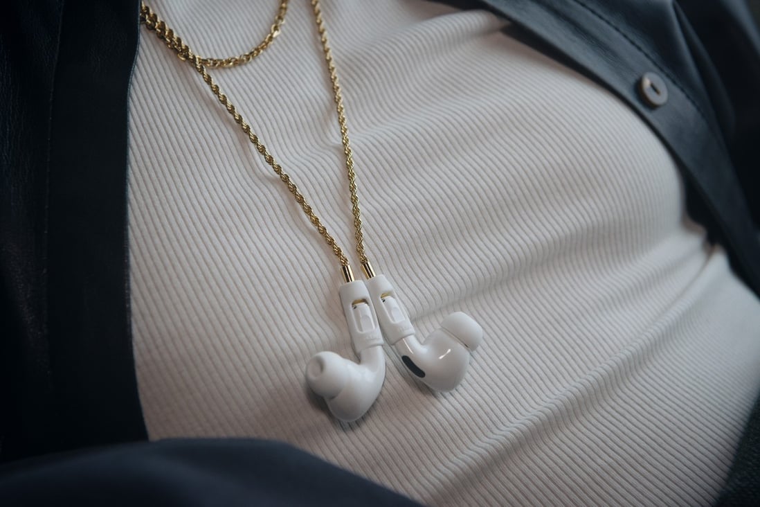 Straps and chains designed by Swedish brand Tapper are intended to help customers from losing their AirPods. Photo: Handout
