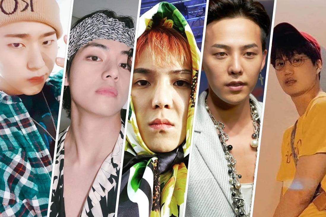 From left: Zico, BTS’ V, Winner’s Mino, BigBang’s G-Dragon and EXO'S Kai – which K-pop male star’s fashion sense is your favourite? Photo: Instagram