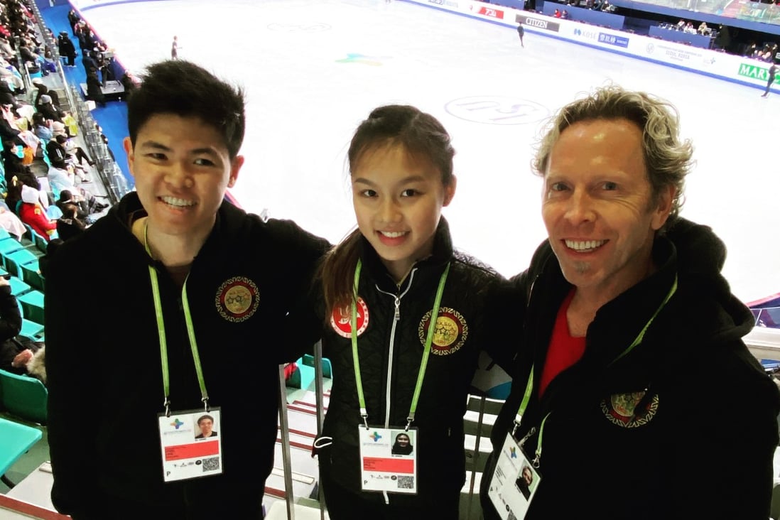(From left) Harrison Wong, Kahlen Cheung and Craig Heath represent Hong Kong at the 2020 ISU Four Continents Figure Skating Championship in South Korea. Photo: Handout