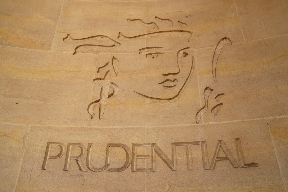 The logo of British life insurer Prudential on the company’s building in London, March 17, 2019. Photo: Reuters
