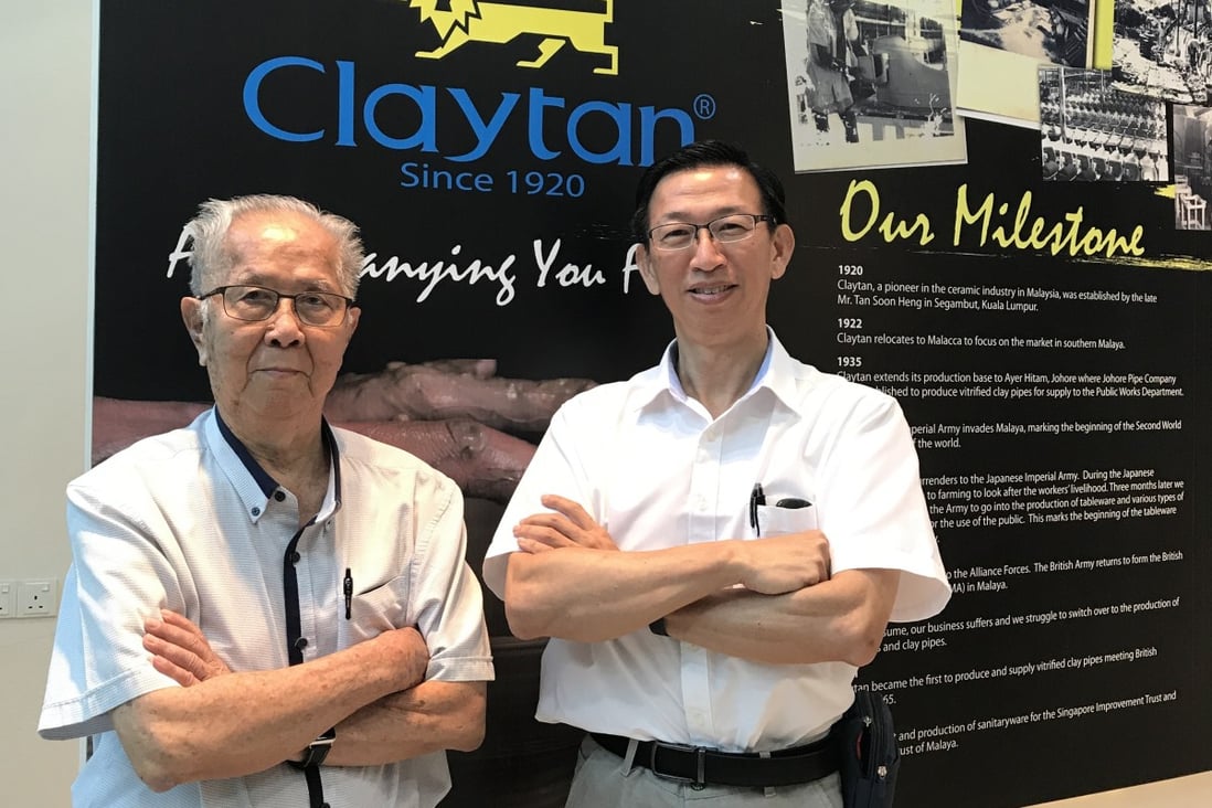 (From left) Chen Tzong Shii, executive chairman, Clay Industries, and Joseph Tan, executive director, JPC-Intan