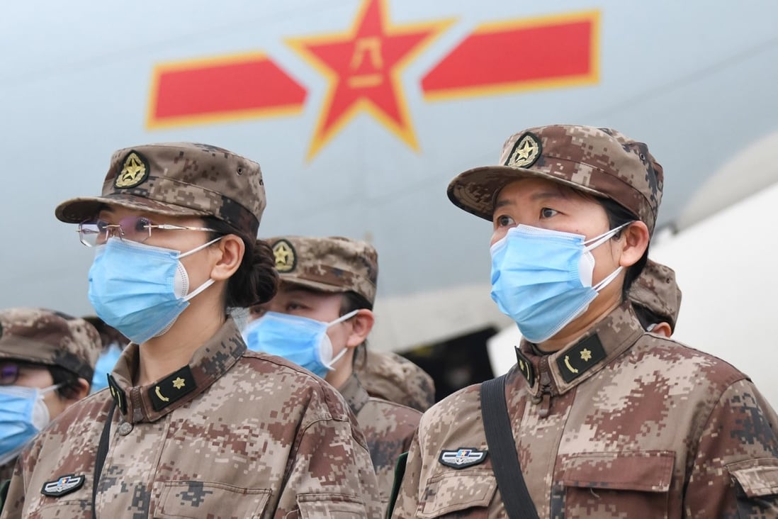 The military has sent more than 10,000 medical personnel to Wuhan to help contain the coronavirus. Photo: Xinhua