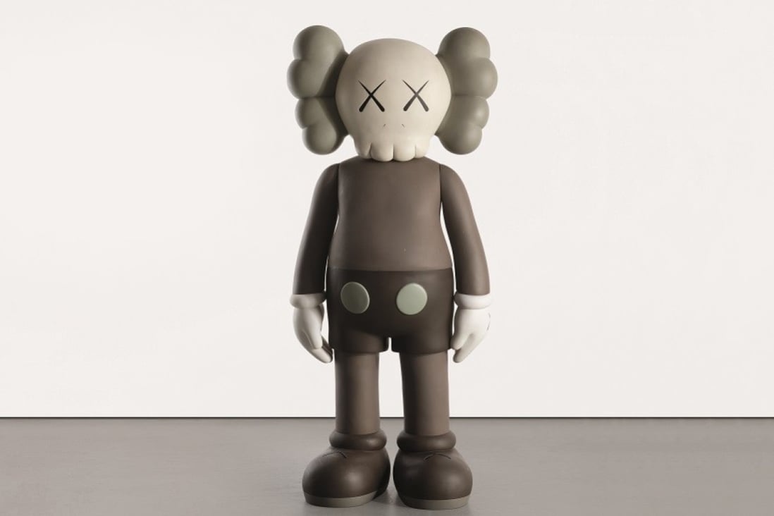 Kaws Four Foot Companion (Brown). American artist Brian Donnelly’s work can be seen everywhere from Uniqlo T-shirts to Macy’s Thanksgiving Day Parade. Photo: Phillips