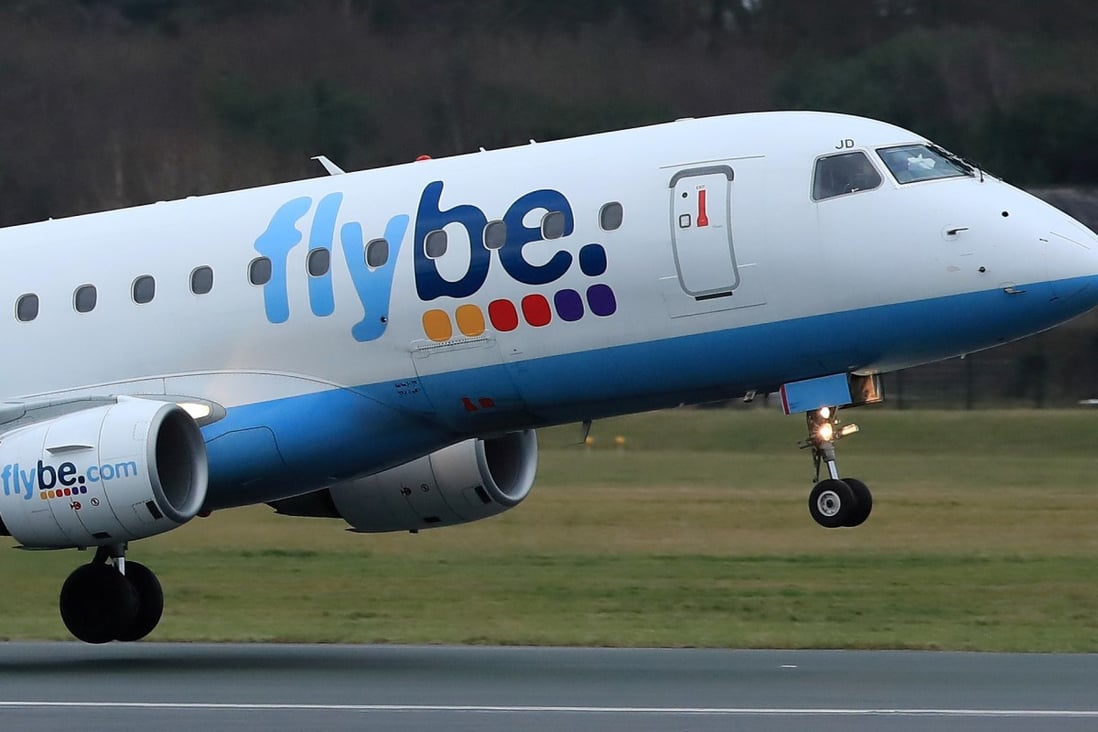 A Flybe plane taking off from Manchester Airport on January 13 2020. Photo: Reuters