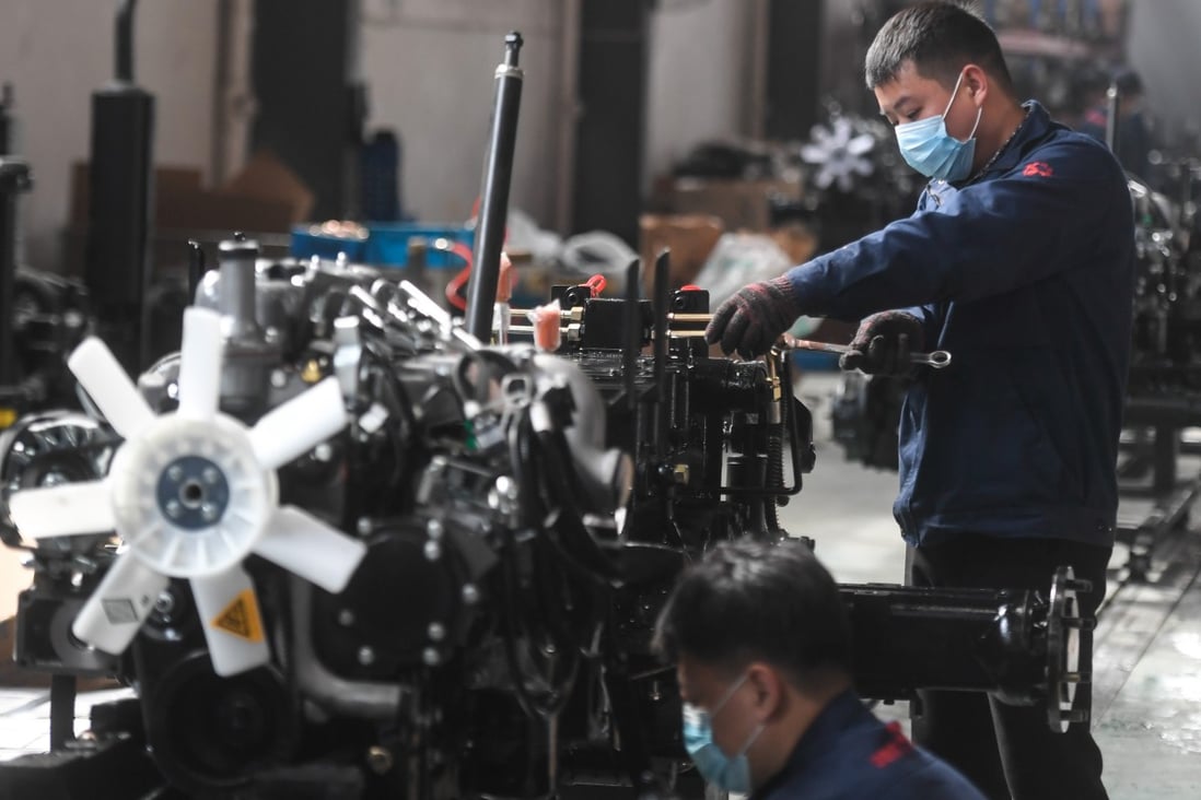 China’s producer price index (PPI), reflecting the prices that factories charge wholesalers for their products, dropped 0.3 per cent year-on-year in February, a decline on the 0.1 per cent rise in January. Photo: Xinhua