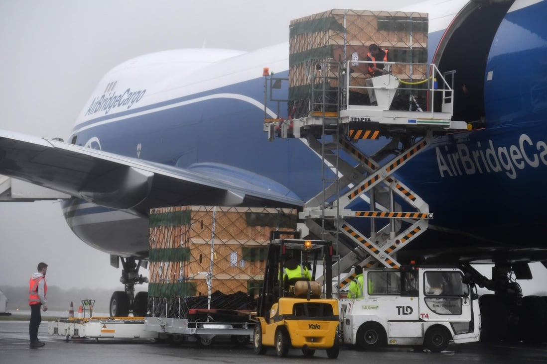 The number of freighter arrivals in China has increased in recent weeks as factories resumed production. Photo: AFP