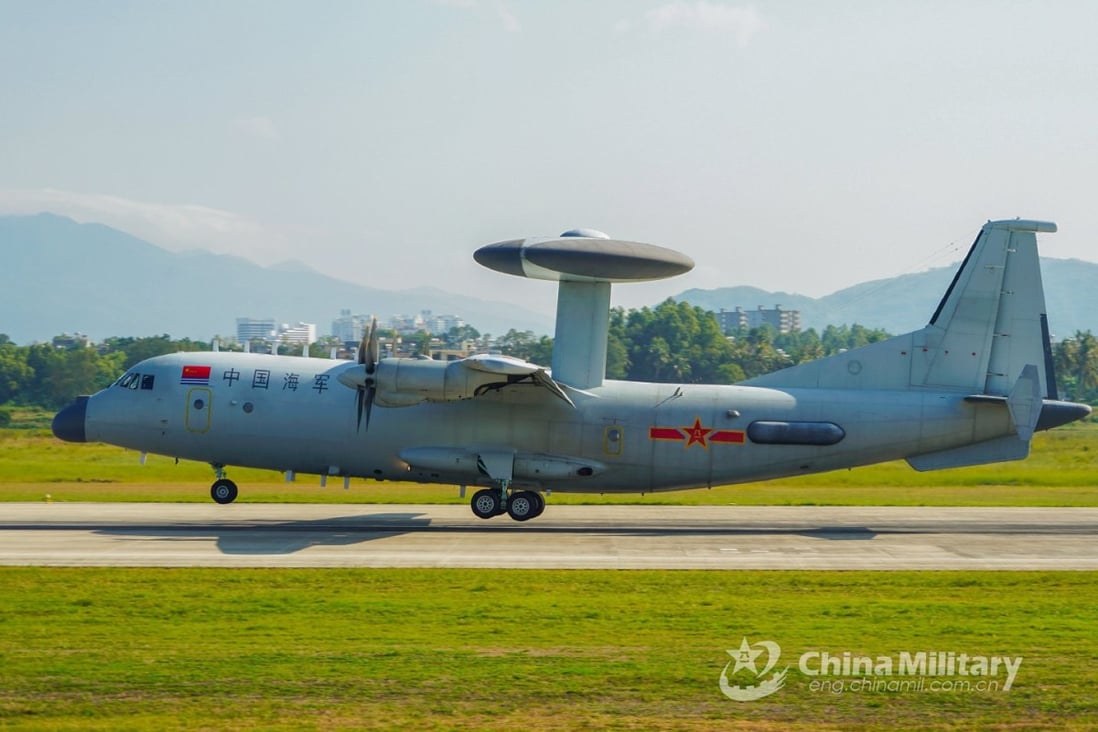 Taiwan says its planes shadowed and dispersed a PLA Air Force night flight that included KJ-500 airborne early warning aircraft. Photo: Weibo
