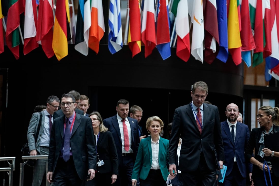 European Union leaders met in Brussels on March 16 where they pledged greater coordination to fight the spread of the coronavirus. Photo: AFP