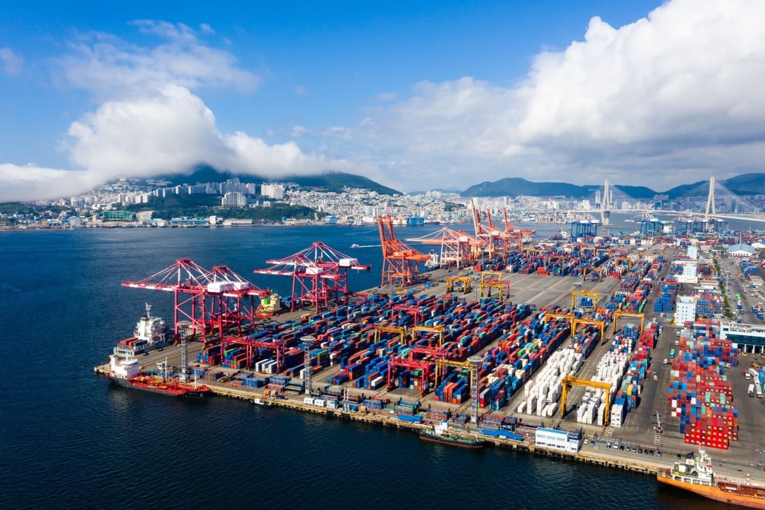 The Busan Port Terminal in South Korea. Asia-Pacific logistics remains the largest property investment opportunity in the region, according to ESR’s chairman. Photo: Bloomberg